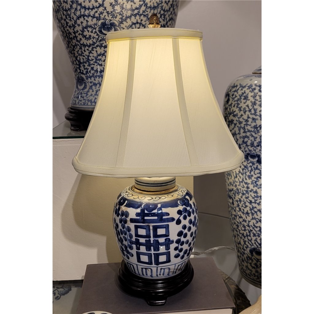 Danny's Fine Porcelain Home Decor Danny's Fine Porcelain Small Ball Jar Lamp- Classic Double Happiness