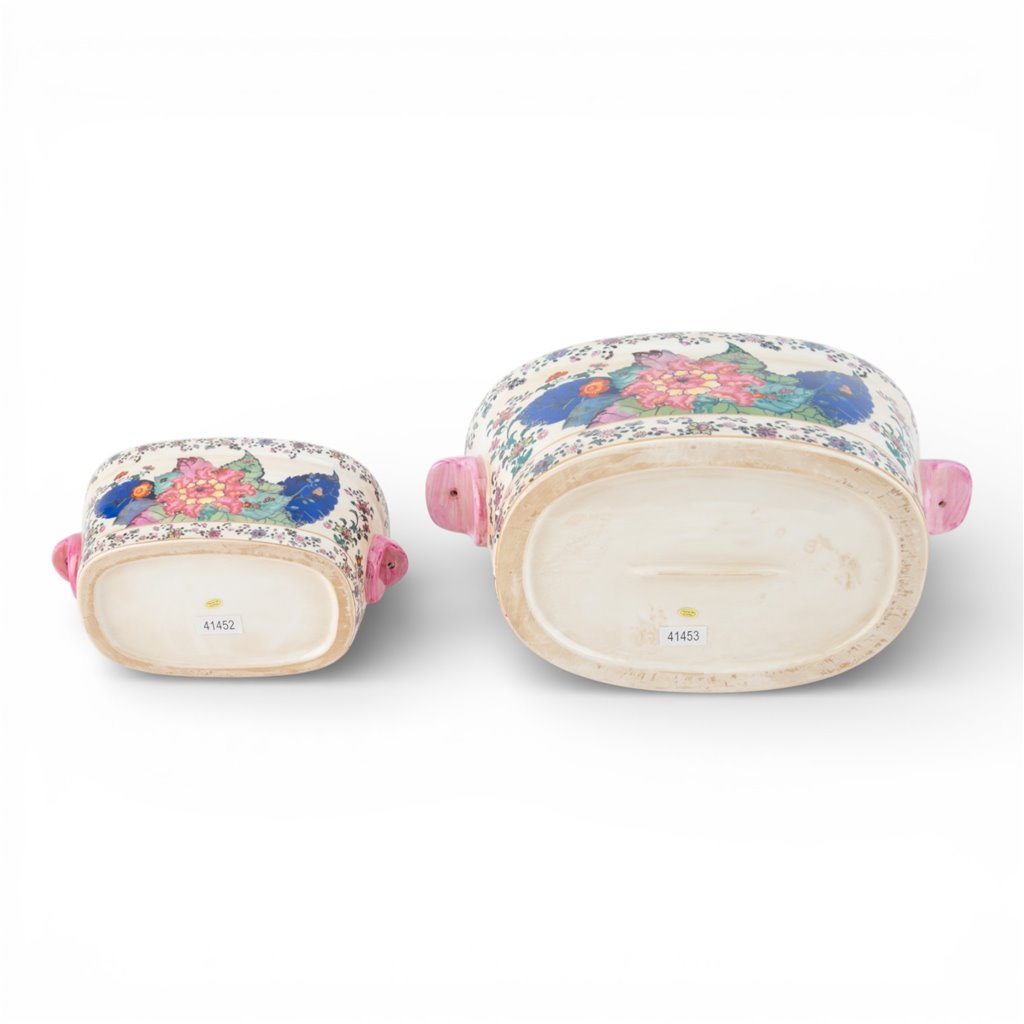 Danny's Fine Porcelain Home Decor Danny's Fine Porcelain Small Oval Footbath with Handle- Tobacco Leaf Small Size – Tobacco Leaf