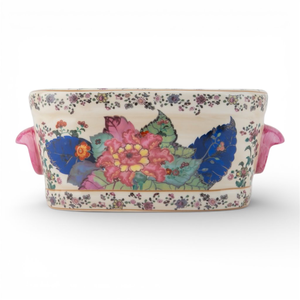 Danny's Fine Porcelain Home Decor Danny's Fine Porcelain Small Oval Footbath with Handle- Tobacco Leaf Small Size – Tobacco Leaf