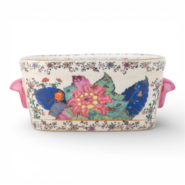 Danny's Fine Porcelain Home Decor Danny's Fine Porcelain Small Oval Footbath with Handle- Tobacco Leaf Small Size – Tobacco Leaf
