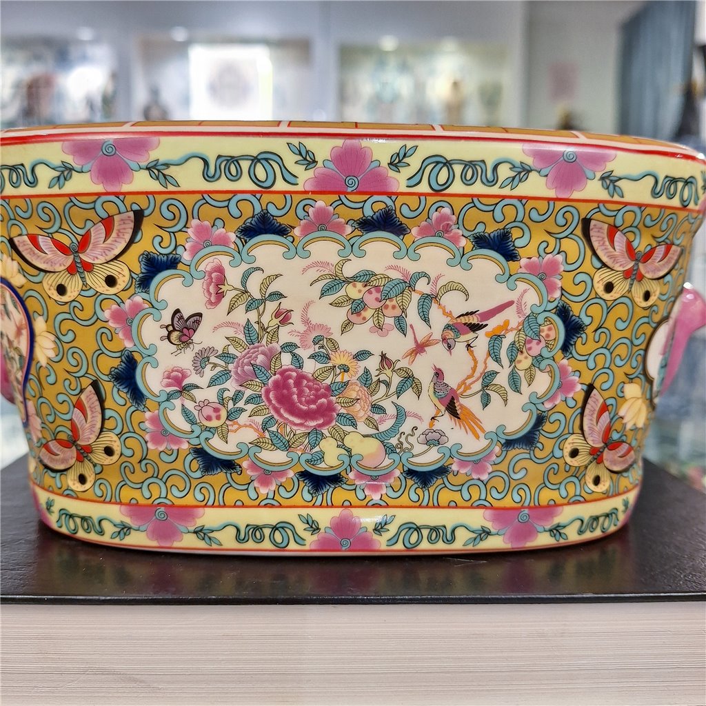 Danny's Fine Porcelain Home Decor Danny's Fine Porcelain Small Oval Foothbath Rose Medallion Small Size – Rose Medallion Porcelain