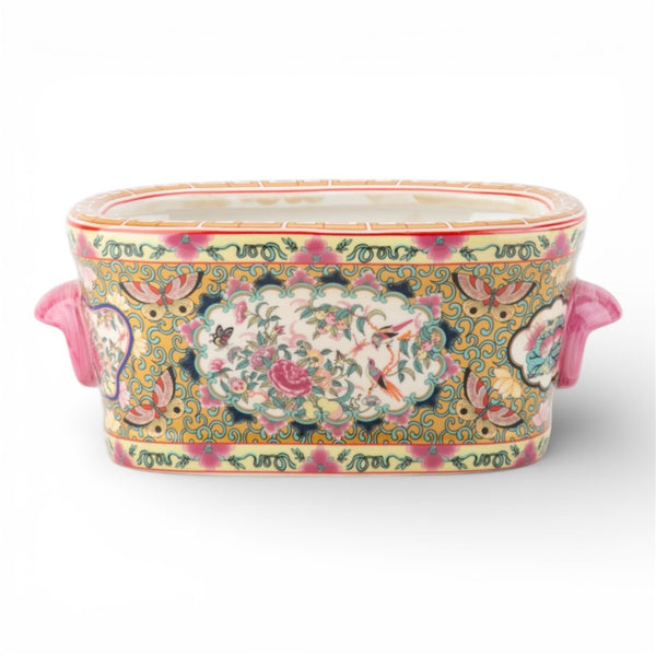 Danny's Fine Porcelain Home Decor Danny's Fine Porcelain Small Oval Foothbath Rose Medallion Small Size – Rose Medallion Porcelain