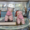 Danny's Fine Porcelain Home Decor Danny's Fine Porcelain Small Pair of Lucky Foo Dog – Pink Fishnet