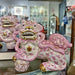 Danny's Fine Porcelain Home Decor Danny's Fine Porcelain Small Pair of Lucky Foo Dog – Pink Fishnet