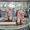 Danny's Fine Porcelain Home Decor Danny's Fine Porcelain Small Pair of Lucky Foo Dog – Pink Fishnet