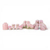 Danny's Fine Porcelain Home Decor Danny's Fine Porcelain Small Pair of Lucky Foo Dog – Pink Fishnet