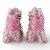 Danny's Fine Porcelain Home Decor Danny's Fine Porcelain Small Pair of Lucky Foo Dog – Pink Fishnet