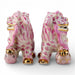 Danny's Fine Porcelain Home Decor Danny's Fine Porcelain Small Pair of Lucky Foo Dog – Pink Fishnet