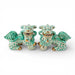 Danny's Fine Porcelain Home Decor Danny's Fine Porcelain Small Pair of Lucky Foo Dog – Teal Fishnet