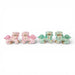 Danny's Fine Porcelain Home Decor Danny's Fine Porcelain Small Pair of Lucky Foo Dog – Teal Fishnet