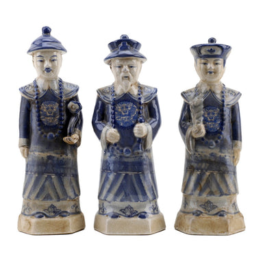 Danny's Fine Porcelain Home Decor Danny's Fine Porcelain SMALL SET OF 3 MEN(BLUE AND WHITE) 41273