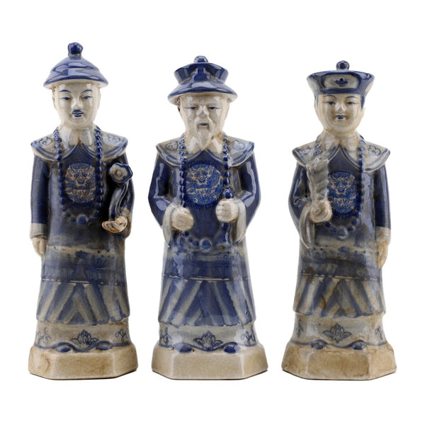 Danny's Fine Porcelain Home Decor Danny's Fine Porcelain SMALL SET OF 3 MEN(BLUE AND WHITE) 41273