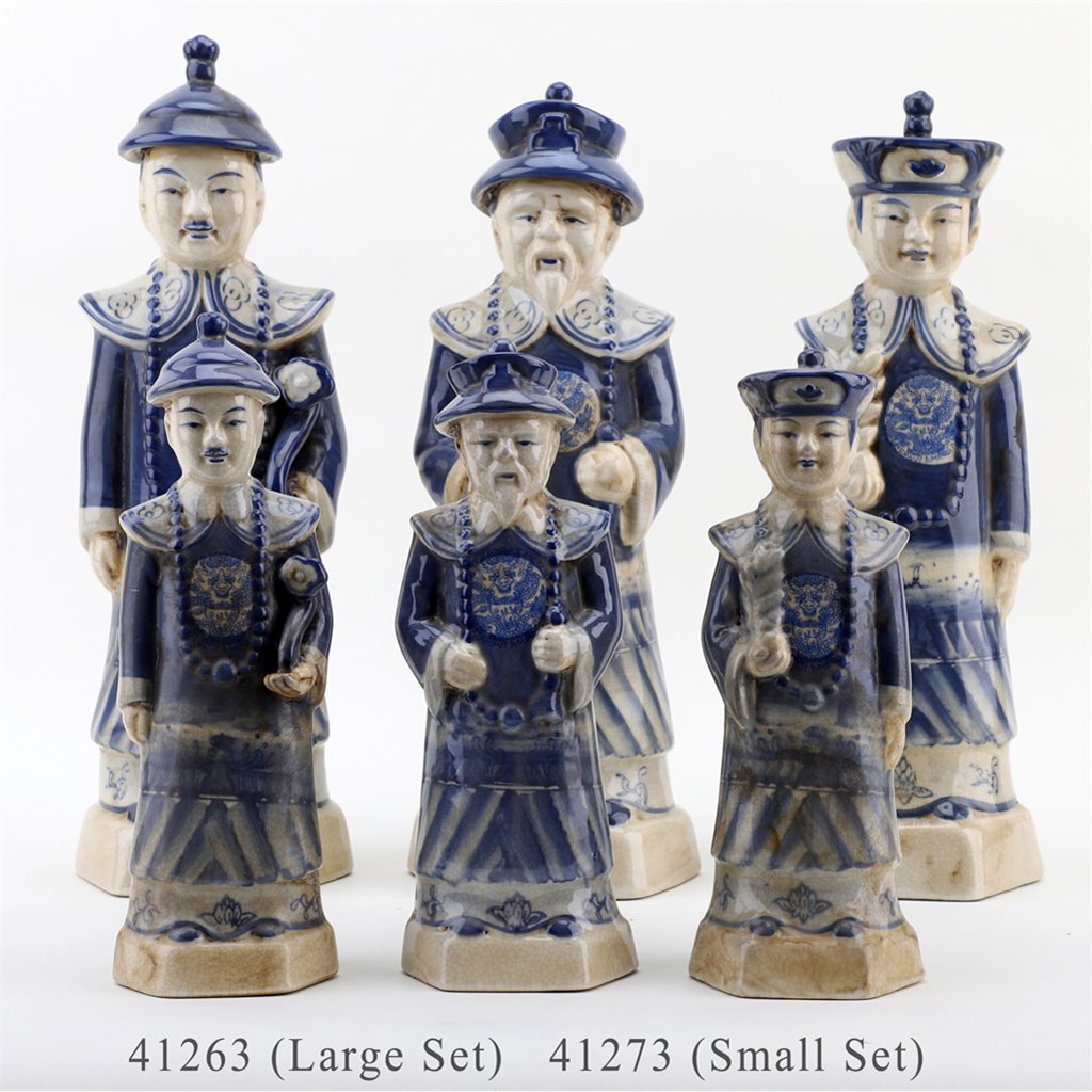 Danny's Fine Porcelain Home Decor Danny's Fine Porcelain SMALL SET OF 3 MEN(BLUE AND WHITE) 41273