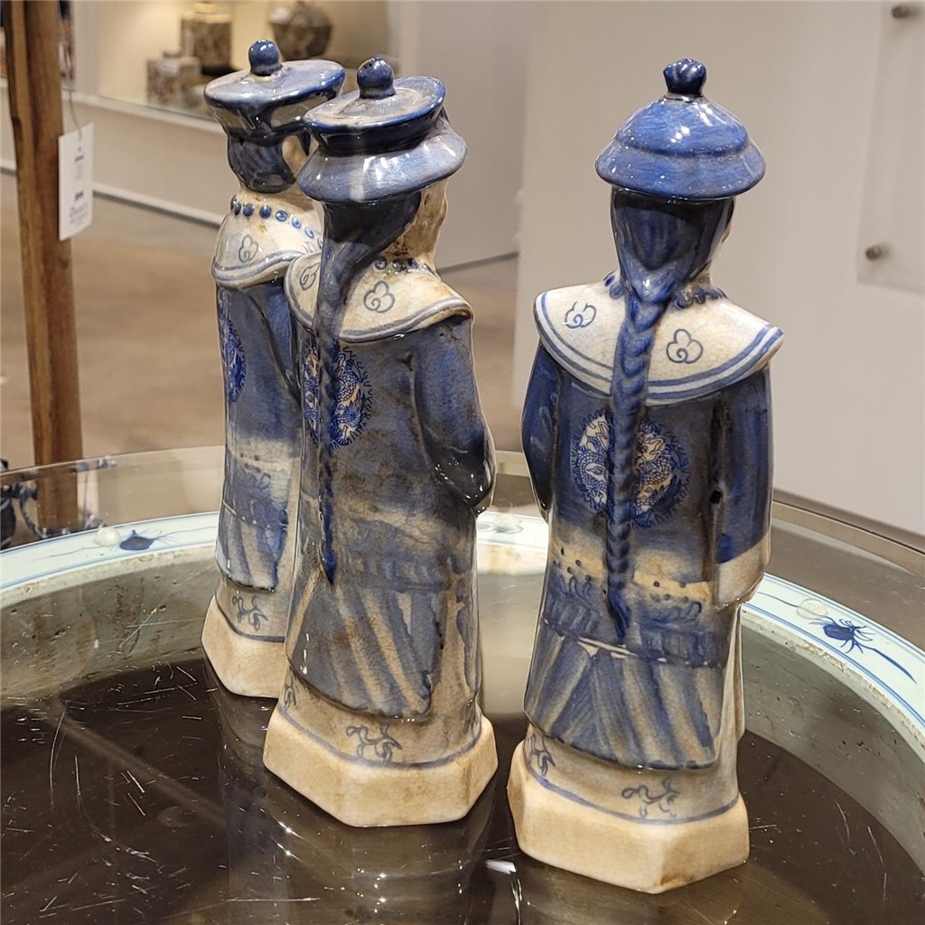 Danny's Fine Porcelain Home Decor Danny's Fine Porcelain SMALL SET OF 3 MEN(BLUE AND WHITE) 41273
