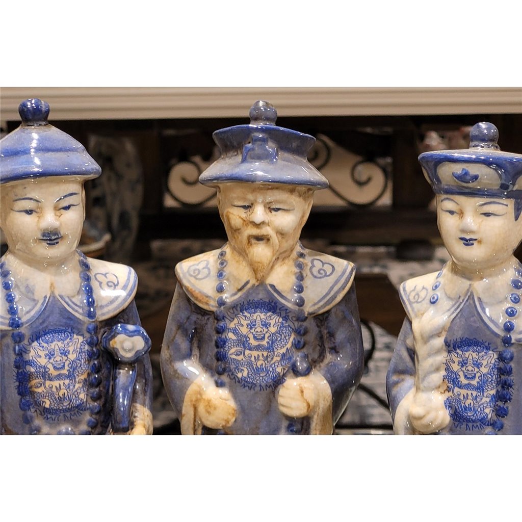 Danny's Fine Porcelain Home Decor Danny's Fine Porcelain SMALL SET OF 3 MEN(BLUE AND WHITE) 41273