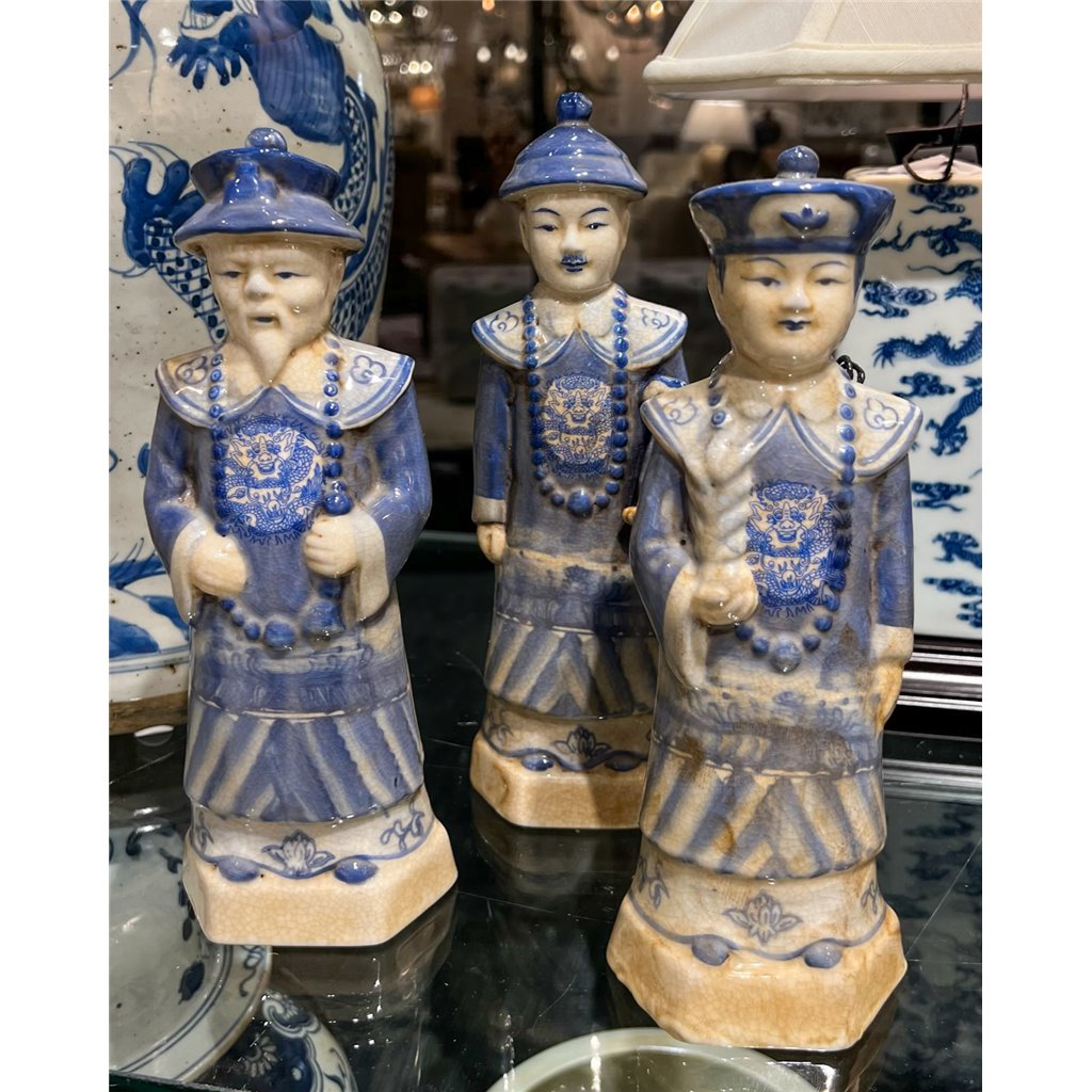 Danny's Fine Porcelain Home Decor Danny's Fine Porcelain SMALL SET OF 3 MEN(BLUE AND WHITE) 41273