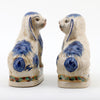 Danny's Fine Porcelain Home Decor Danny's Fine Porcelain Small Staffordshire Bunny Hares- Blue - Pair
