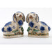 Danny's Fine Porcelain Home Decor Danny's Fine Porcelain Small Staffordshire Bunny Hares- Blue - Pair