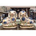 Danny's Fine Porcelain Home Decor Danny's Fine Porcelain Small Staffordshire Bunny Hares- Blue - Pair