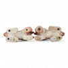 Danny's Fine Porcelain Home Decor Danny's Fine Porcelain Smaller Pair of Lucky Foo Dog-Vermillion Waves
