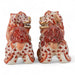 Danny's Fine Porcelain Home Decor Danny's Fine Porcelain Smaller Pair of Lucky Foo Dog-Vermillion Waves