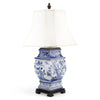Danny's Fine Porcelain Lighting Danny's Fine Porcelain Sq Vase Lamp - Blue And White Bird (Shade: 122-15-Be) 50927-L
