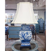 Danny's Fine Porcelain Lighting Danny's Fine Porcelain Sq Vase Lamp - Blue And White Bird (Shade: 122-15-Be) 50927-L