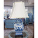Danny's Fine Porcelain Lighting Danny's Fine Porcelain Sq Vase Lamp - Blue And White Bird (Shade: 122-15-Be) 50927-L