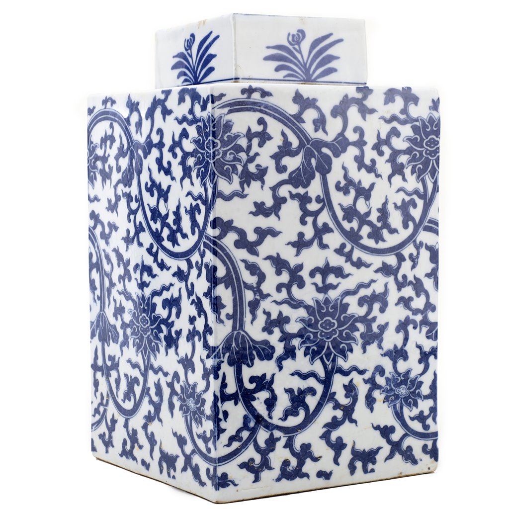 Danny's Fine Porcelain Home Decor Danny's Fine Porcelain Square Lidded Jar 50792