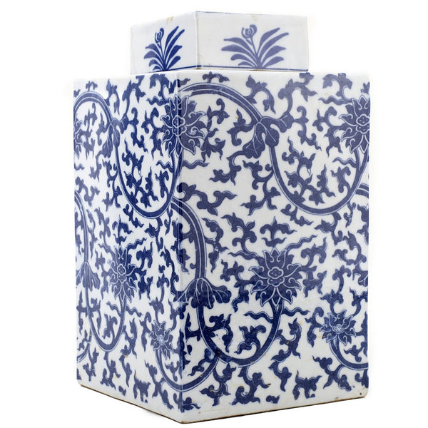 Danny's Fine Porcelain Home Decor Danny's Fine Porcelain Square Lidded Jar 50792