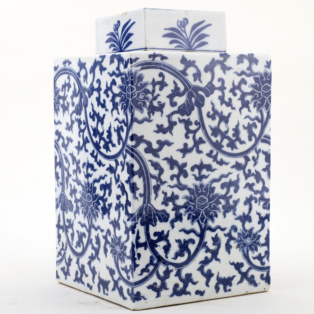Danny's Fine Porcelain Home Decor Danny's Fine Porcelain Square Lidded Jar 50792