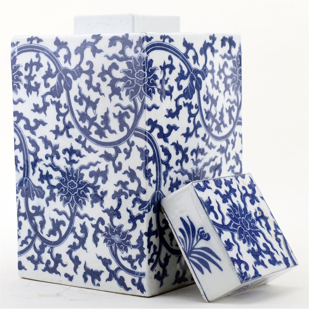 Danny's Fine Porcelain Home Decor Danny's Fine Porcelain Square Lidded Jar 50792