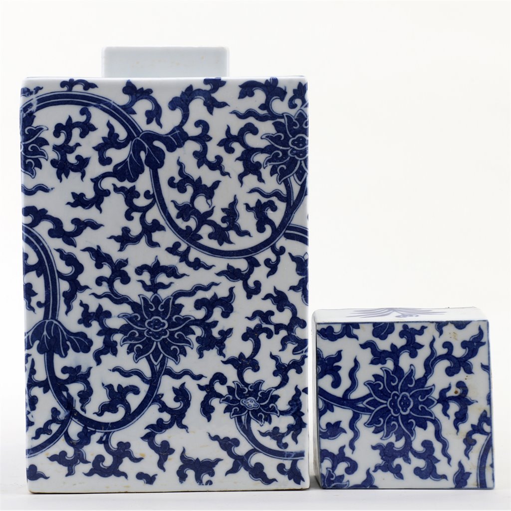 Danny's Fine Porcelain Home Decor Danny's Fine Porcelain Square Lidded Jar 50792
