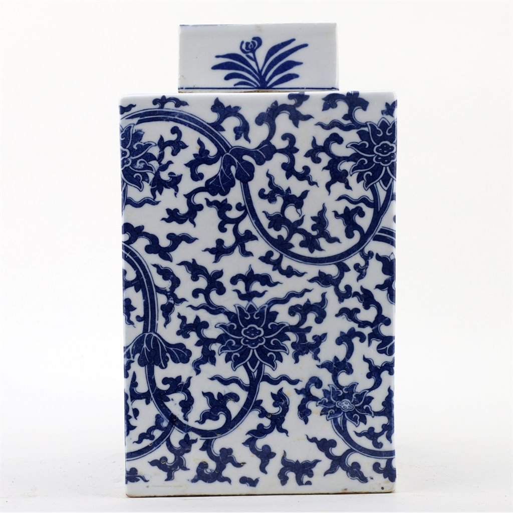 Danny's Fine Porcelain Home Decor Danny's Fine Porcelain Square Lidded Jar 50792