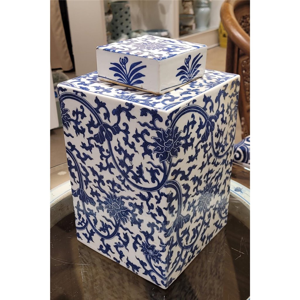 Danny's Fine Porcelain Home Decor Danny's Fine Porcelain Square Lidded Jar 50792