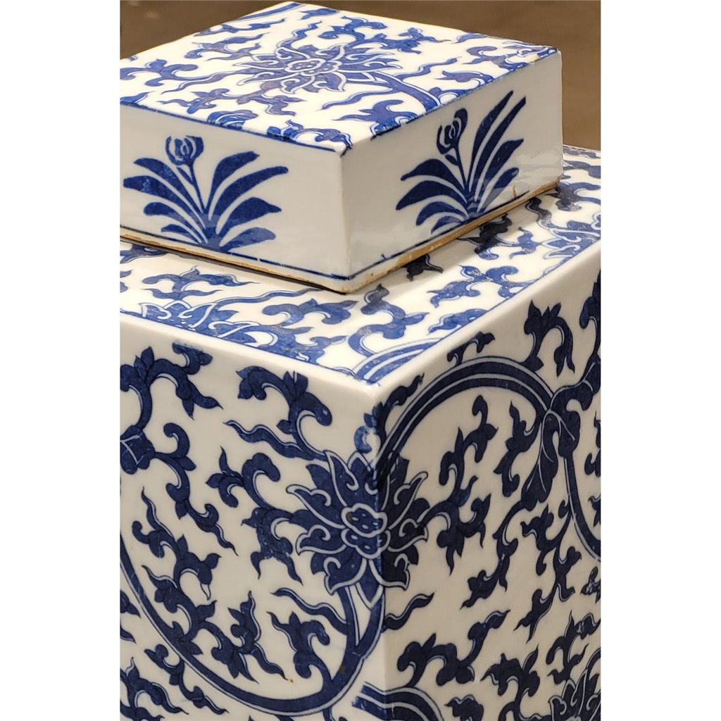 Danny's Fine Porcelain Home Decor Danny's Fine Porcelain Square Lidded Jar 50792