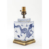 Danny's Fine Porcelain Lighting Danny's Fine Porcelain Square Lidded Jar Lamp - Dragon - Brass Base (122-13-Be) 50784-LG