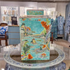 Danny's Fine Porcelain Home Decor Danny's Fine Porcelain Square Lidded Jar Teal Green Scenery 51179