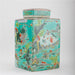 Danny's Fine Porcelain Home Decor Danny's Fine Porcelain Square Lidded Jar Teal Green Scenery 51179