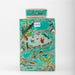 Danny's Fine Porcelain Home Decor Danny's Fine Porcelain Square Lidded Jar Teal Green Scenery 51179