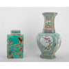 Danny's Fine Porcelain Home Decor Danny's Fine Porcelain Square Lidded Jar Teal Green Scenery 51179