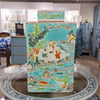 Danny's Fine Porcelain Home Decor Danny's Fine Porcelain Square Lidded Jar Teal Green Scenery 51179