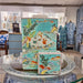 Danny's Fine Porcelain Home Decor Danny's Fine Porcelain Square Lidded Jar Teal Green Scenery 51179