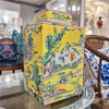 Danny's Fine Porcelain Home Decor Danny's Fine Porcelain Square Lidded Jar Yellow Children Playing 51178