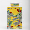 Danny's Fine Porcelain Home Decor Danny's Fine Porcelain Square Lidded Jar Yellow Children Playing 51178