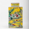 Danny's Fine Porcelain Home Decor Danny's Fine Porcelain Square Lidded Jar Yellow Children Playing 51178