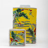 Danny's Fine Porcelain Home Decor Danny's Fine Porcelain Square Lidded Jar Yellow Children Playing 51178