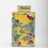 Danny's Fine Porcelain Home Decor Danny's Fine Porcelain Square Lidded Jar Yellow Children Playing 51178