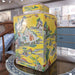 Danny's Fine Porcelain Home Decor Danny's Fine Porcelain Square Lidded Jar Yellow Children Playing 51178