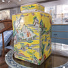 Danny's Fine Porcelain Home Decor Danny's Fine Porcelain Square Lidded Jar Yellow Children Playing 51178